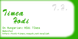 timea hodi business card