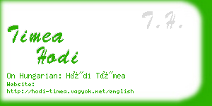 timea hodi business card